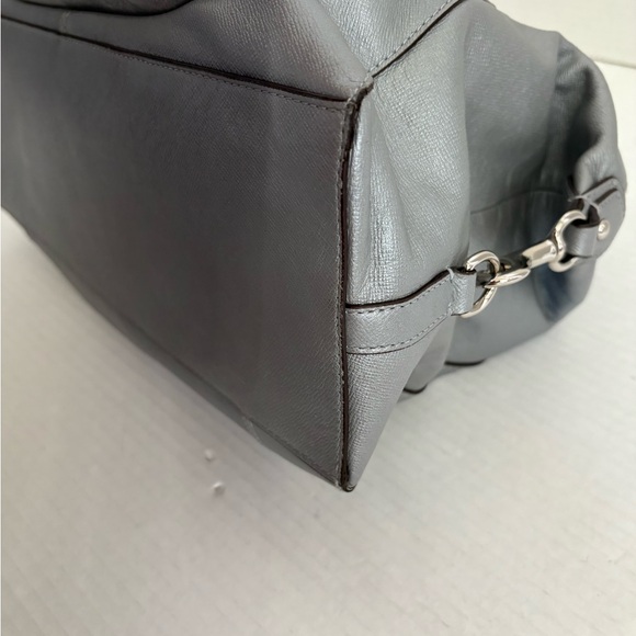 COACH pewter grey two way turnlock satchel - Picture 6 of 16
